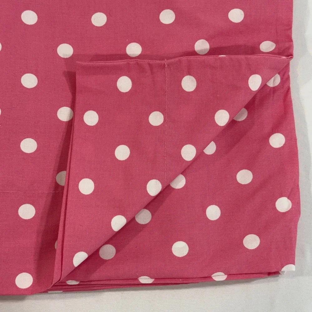PBteen Pink Polka Dot Pillowcase Standard 100% Cotton Made in USA Vintage 2006
